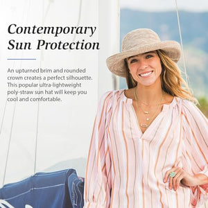 Wallaroo Women’s Victoria Sun Hat (Mixed Beige) – Wide Brim, Packable, Adjustable, Breathable, Lightweight Mesh – Comfortable All Day Sun Protection for Outdoor Summer Activities and Travel Friendly