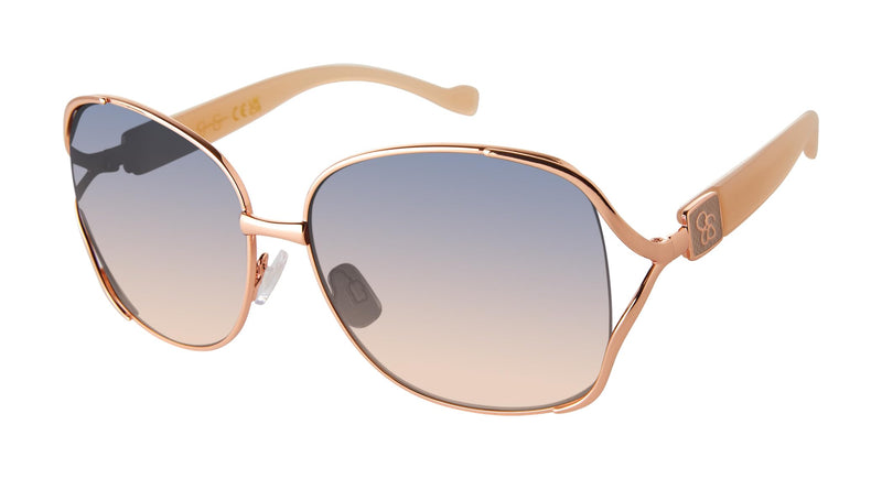 Jessica Simpson Women's J5254 Oversized Metal Square Sunglasses with UV400 Protection - Glamorous Lightweight Sunglasses for Women, 64mm