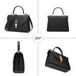 Load image into Gallery viewer, Top Handle Bag Fashion Leather Satchel Bag for Ladies, Zipper Pocket, Metal，Leather tote bag for Women.
