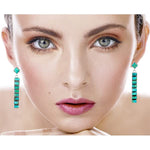 Load image into Gallery viewer, Turquoise Earrings 925 Sterling Silver &amp; Genuine Gemstones (Choose Color)

