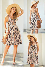 Load image into Gallery viewer, VOTEPRETTY Women&#39;s Summer Dresses Sundresses Beach Clothes Outfit Vacation 2024 V Party Graduation Homecoming Casual Tropical Prom Bride Shower Plus Size Resort Wear Hawaiian Spring Cruise Leopard
