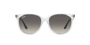 Ray-Ban Women's RB4378 Square Sunglasses, Transparent/Grey Gradient, 54 mm