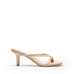 Load image into Gallery viewer, DREAM PAIRS Kitten Heels for Women Flip Flops Slip on Low Heels Open Square Toe Thong Heeled Strappy Sandals Slides Comfortable Dress Shoes,Size 9,Nude,DWUMFF2503
