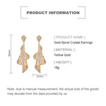 Load image into Gallery viewer, 14K Gold Spiral Crystal Drop Earrings for Women,Sparkling Irregular Geometric Moissanite Long Dangle Earrings,Luxury Jewelry Gift for Her (Yellow Gold, 14K Gold)
