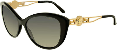 Versace Woman Sunglasses Black Frame, Grey Gradient Lenses, 57MM