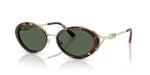 Load image into Gallery viewer, Michael Kors Womens MK1179 Key West Oval Sunglasses, Luggage Tortoise/G15 Green Monochromatic, 53 mm
