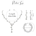 Load image into Gallery viewer, Sixexey Rhinestone Earrings Silver Earrings Sparkly Bracelet Earrings Party Prom Earrings Jewelry for Women
