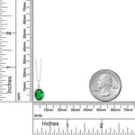 Load image into Gallery viewer, Gem Stone King 10K White Gold 8X6MM Oval Gemstone Birthstone and Diamond Necklace | Halo Pendant Necklace for Women | White Gold Necklace | With 18 Inch Chain
