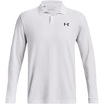 Load image into Gallery viewer, Under Armour Mens Performance Polo 3.0 Long Sleeve, (100) White / / Pitch Gray, X-Large
