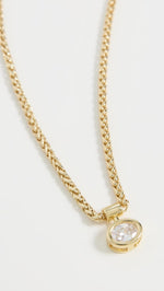 Load image into Gallery viewer, SHASHI Women's Bezel Solitaire Olympia Necklace, Gold, One Size

