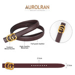 Load image into Gallery viewer, Aurolran Women's Leather Belt with Buckle - Ideal for Dresses, Jeans, and Coats
