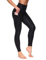 Load image into Gallery viewer, THE GYM PEOPLE Women's High Waist Yoga Pants Soft Tummy Control Athletic Workout Leggings with Deep Pockets Black Leopard

