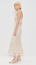 Load image into Gallery viewer, Bardot Women&#39;s Adoni Crochet Midi Dress, Light Beige, Off White, 2
