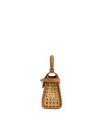 Load image into Gallery viewer, JW PEI Women&#39;s Elise Top Handle Bag - Brown Faux Bamboo Woven
