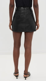 Load image into Gallery viewer, PAIGE Women's Isca Faux Leather Skirt, Black, 10

