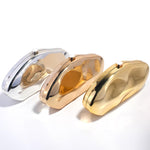 Load image into Gallery viewer, Acrylic Clutch Purse for Women Evening Bag, Irregular Shell Acrylic Purse Box Clutch with Chain for Party Wedding Prom, Champagne Gold
