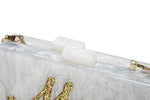 Load image into Gallery viewer, MRS Clutch Purse Women Evening Handbag Acrylic Clutch Bag for Bride Party GLD
