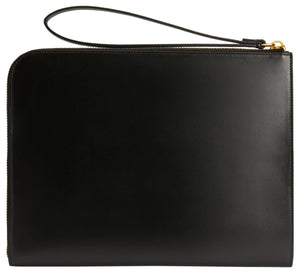 Giuseppe Zanotti, Fabian Leather Clutch, One Size, Black