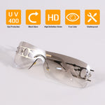 Load image into Gallery viewer, Rimless Y2k Sunglasses For Women Men Rectangle Vintage glasses Fashion Flame Metal Sunglass Frameless Retro Eyewear
