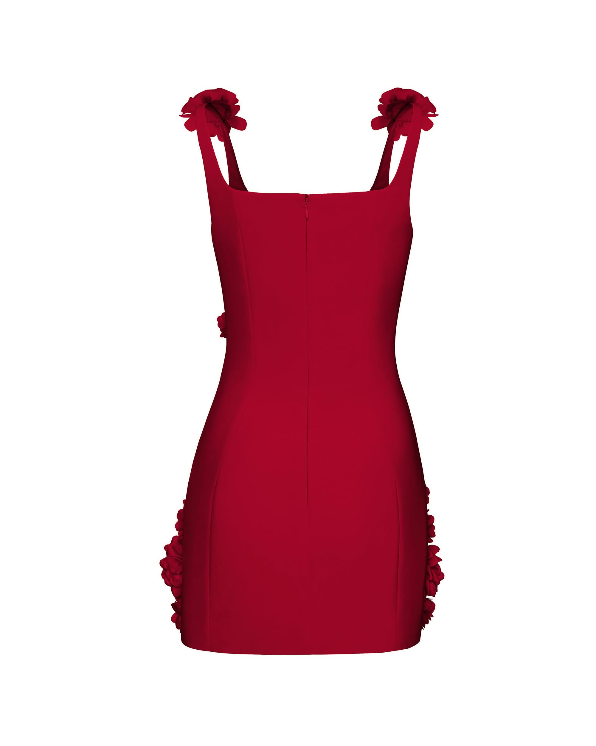JW PEI Women's Elaina Pink Rosette Applique Mini Dress - Red