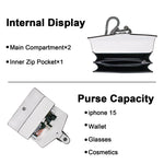 Load image into Gallery viewer, covimy White Purse for Women Trendy,Fashion Shoulder Bag Vegan Leather Crossbody Bag Small Handbag
