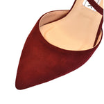 Load image into Gallery viewer, ELEGANTPARK HC2901 Burgundy Red Heels for Women Closed Toe High Heels for Women Dressy Strappy High Heel Pumps Evening Prom Wedding Dress Shoes US 9
