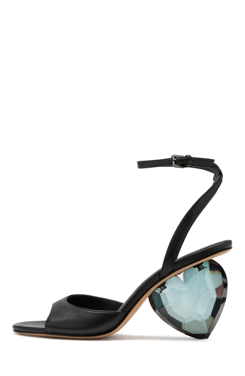 kate spade new york Women's Heart Sandal, Black, 9