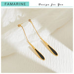 Load image into Gallery viewer, FAMARINE Black Earrings for Women Waterdrop Drip Earrings Valentines
