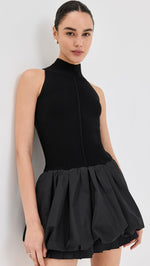 Load image into Gallery viewer, Sea Women&#39;s Belen Taffeta Knit Mini Bubble Dress, Black, M
