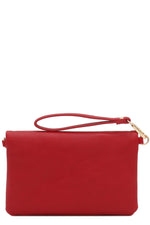 Load image into Gallery viewer, FashionPuzzle Envelope Wristlet Clutch Crossbody Bag with Chain Strap (Red) One Size

