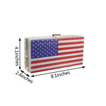 Load image into Gallery viewer, QMLGB Glitter Women Rhinestone Evening Bag Flag Clutch Purse Diamonds Shoulder Handbag for Prom Cocktail Party, Multicolor
