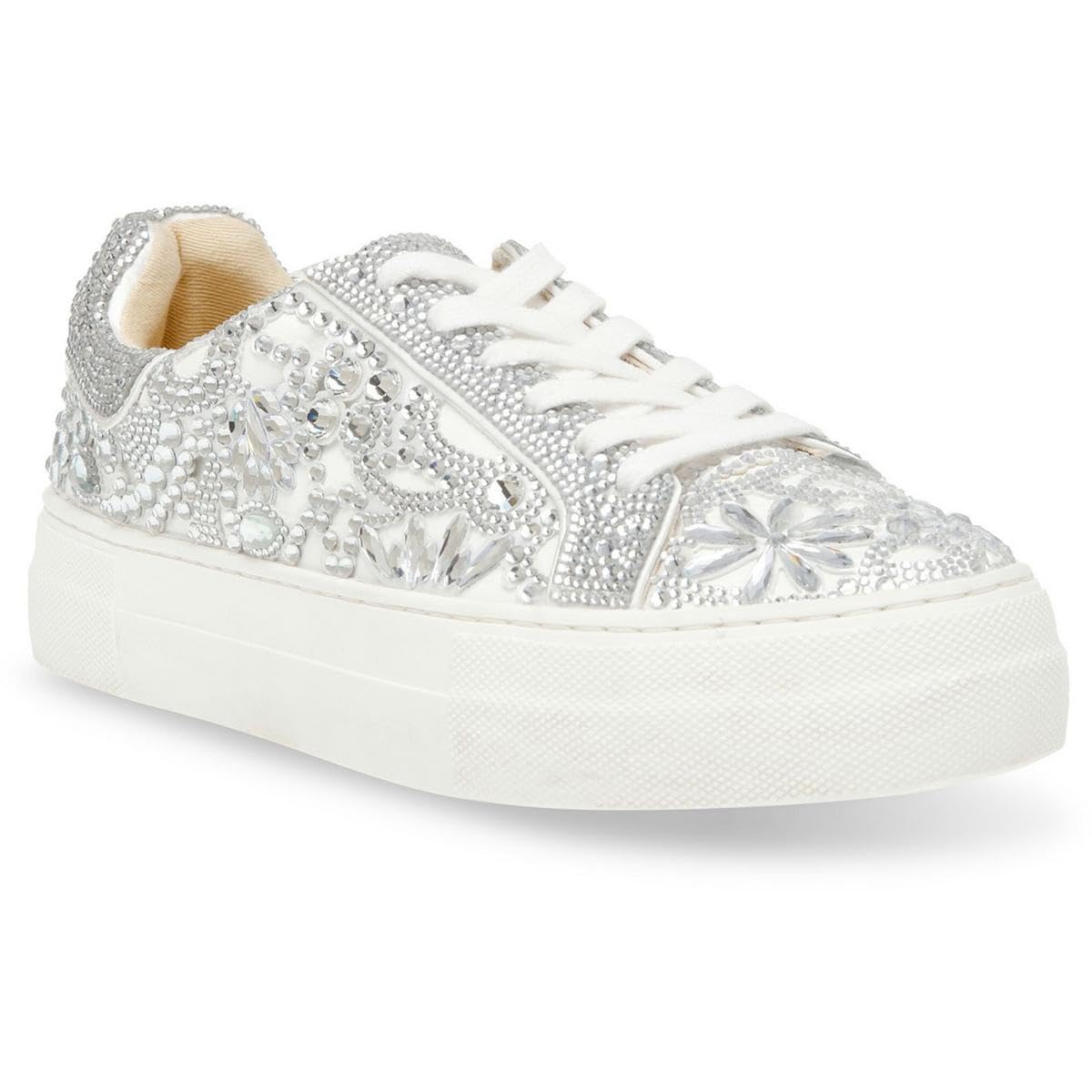 Betsey Women's Reily Sneaker, White, 7.5