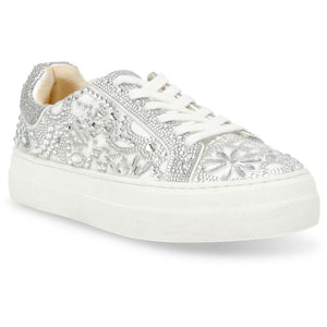 Betsey Women's Reily Sneaker, White, 7.5