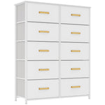 Load image into Gallery viewer, YITAHOME 10 Drawers Dresser, Fabric Dresser, Tall Chest Organizer Unit for Living Room, Hallway, Closets, Sturdy Steel Frame, Wooden Top
