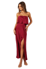 Load image into Gallery viewer, Petal &amp; Pup Women&#39;s Vienna Strapless Midi Dress, Berry
