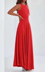 Load image into Gallery viewer, PRETTYGARDEN Womens Spring Dresses 2026 Casual Sleeveless Crewneck Aline Maxi Dress Stretch Tank Flowy Long Dresses (Red, Medium)
