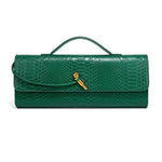 Load image into Gallery viewer, Beaguful Womens Fashion Leather Clutch Bag Crocodile Print Evening Handbag Crossbody Tote Bag Emerald
