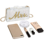 Load image into Gallery viewer, MRS Clutch Purse Women Evening Handbag Acrylic Clutch Bag for Bride Party GLD
