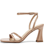 Load image into Gallery viewer, AIUNIIND Heeled Sandals for Women Chunky Block High Heels Square Open Toe Sandals with Ankle Strap 3 Inch Dress Heels Comfortable Patent Leather Nude 9
