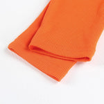 Load image into Gallery viewer, Artfish Women's Square Neck Long Sleeve Ribbed Slim Fitted Casual Basic Crop Top (Pumpkin Orange, XL)
