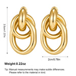 Load image into Gallery viewer, FILMOON Gold Geometric Drop Dangle Earrings for Women 18K Long Link Dangle Earrings Jewelry
