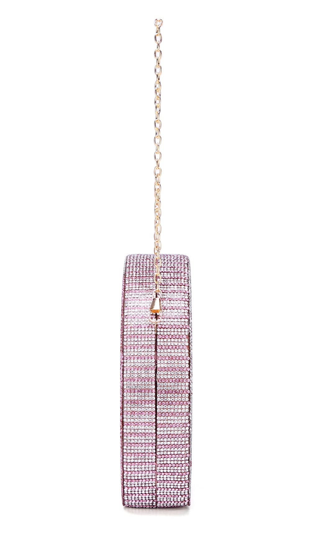 Covelin Women's Dollar Coin Handbag Rhinestone Purse Evening Clutch Bag Pink