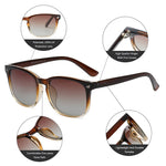 Load image into Gallery viewer, DUSHINE Polarized Sunglasses for Women Classic Retro Style UV400 Protection
