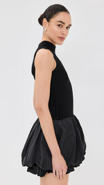 Load image into Gallery viewer, Sea Women&#39;s Belen Taffeta Knit Mini Bubble Dress, Black, M
