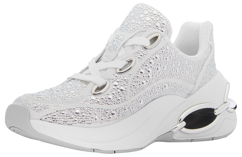 Michael Kors Women's Toni Trainer, Optic White, 9