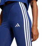 Load image into Gallery viewer, adidas Women&#39;s Essentials 3-Stripes Cotton Leggings, Dark Blue/White
