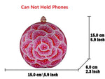 Load image into Gallery viewer, Boutique De FGG Round Flower Clutch Purse Women Rose Crystal Evening Bag Party Floral Rhinestone Clutch Wedding Handbag,Mini,Gold
