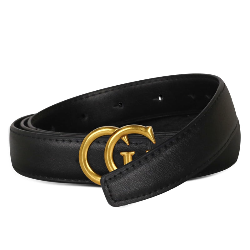 Aurolran Women's Leather Belt with Buckle - Ideal for Dresses, Jeans, and Coats