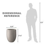 Load image into Gallery viewer, Kante 21.7&quot; H Weathered Concrete Tall Planter, Large Outdoor Indoor Decorative Pot with Drainage Hole and Rubber Plug, Modern Round Style for Home and Garden
