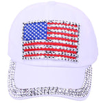 Load image into Gallery viewer, oaesc Patriotic American Flag Baseball Cap USA Bling Sparkle Hat for Women 4th July Summer Sun Cap
